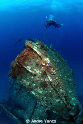 Wreck and videographer, up close and personal...  Except ... by Andre Yanco 